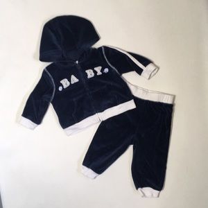 Vintage Football Velour Set -  Hoodie & pant
